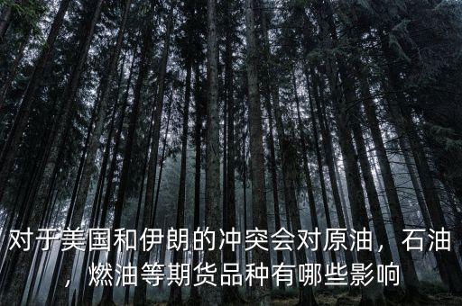 對(duì)于美國和伊朗的沖突會(huì)對(duì)原油，石油，燃油等期貨品種有哪些影響
