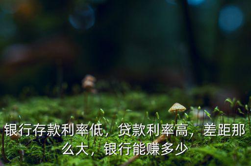 銀行存款利率低，貸款利率高，差距那么大，銀行能賺多少