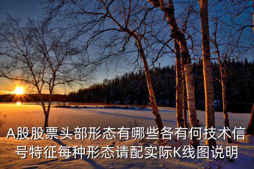 A股股票頭部形態(tài)有哪些各有何技術(shù)信號(hào)特征每種形態(tài)請(qǐng)配實(shí)際K線圖說明
