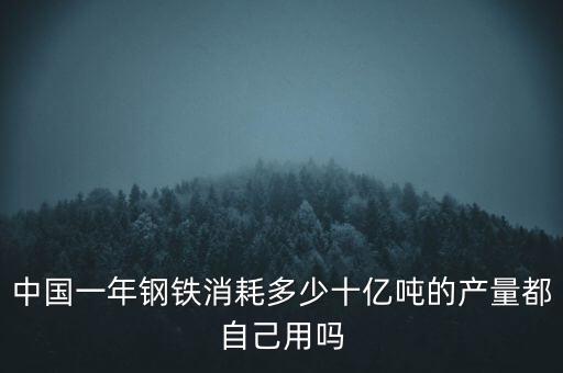 中國一年鋼鐵消耗多少十億噸的產量都自己用嗎
