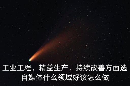 工業(yè)工程，精益生產(chǎn)，持續(xù)改善方面選自媒體什么領(lǐng)域好該怎么做