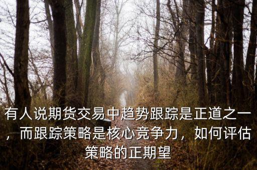 有人說(shuō)期貨交易中趨勢(shì)跟蹤是正道之一，而跟蹤策略是核心競(jìng)爭(zhēng)力，如何評(píng)估策略的正期望