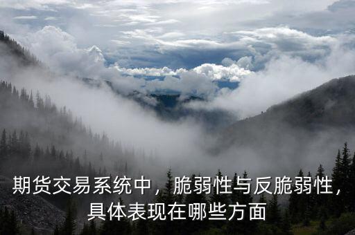期貨交易系統(tǒng)中，脆弱性與反脆弱性，具體表現(xiàn)在哪些方面
