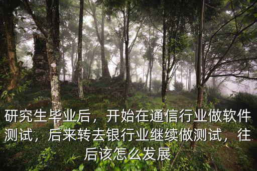 研究生畢業(yè)后，開始在通信行業(yè)做軟件測試，后來轉去銀行業(yè)繼續(xù)做測試，往后該怎么發(fā)展