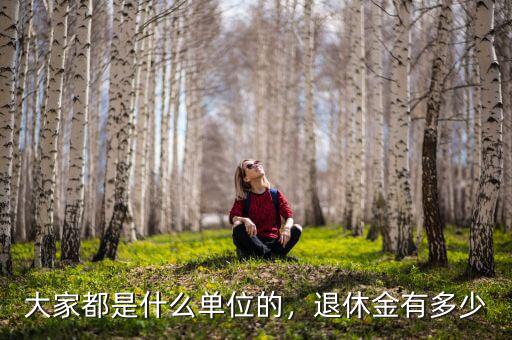 大家都是什么單位的，退休金有多少