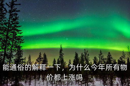 能通俗的解釋一下，為什么今年所有物價都上漲嗎
