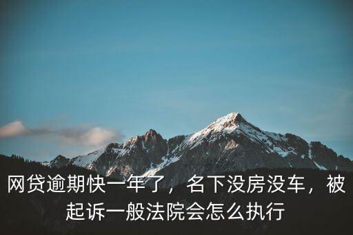 網(wǎng)貸逾期快一年了，名下沒房沒車，被起訴一般法院會(huì)怎么執(zhí)行