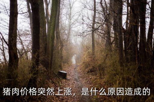 豬肉價格突然上漲，是什么原因造成的