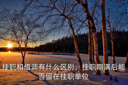 掛職和借調(diào)有什么區(qū)別，掛職期滿后能否留在掛職單位