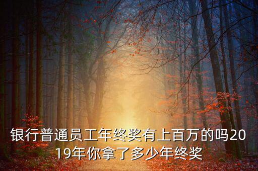 銀行普通員工年終獎(jiǎng)有上百萬(wàn)的嗎2019年你拿了多少年終獎(jiǎng)