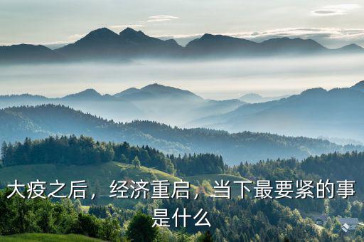 大疫之后，經(jīng)濟(jì)重啟，當(dāng)下最要緊的事是什么