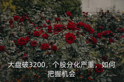 大盤破3200，個股分化嚴(yán)重，如何把握機會