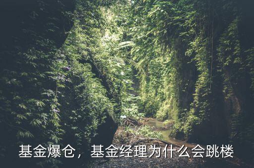 基金爆倉，基金經(jīng)理為什么會(huì)跳樓