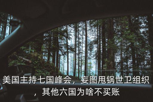 美國主持七國峰會(huì)，妄圖甩鍋世衛(wèi)組織，其他六國為啥不買賬
