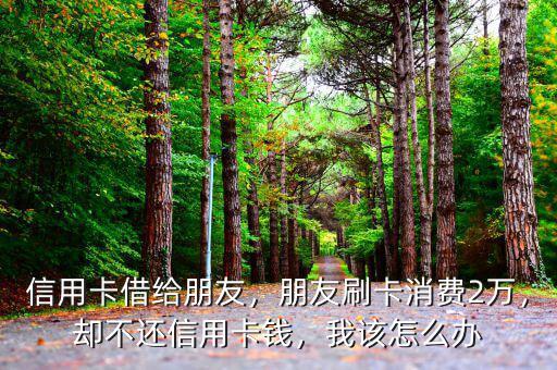 信用卡借給朋友，朋友刷卡消費2萬，卻不還信用卡錢，我該怎么辦