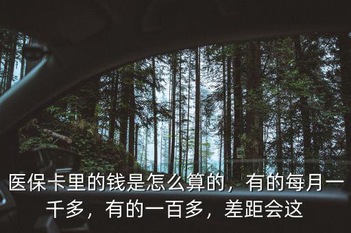 北京醫(yī)保卡里的錢(qián)是怎么算的,有的每月一千多