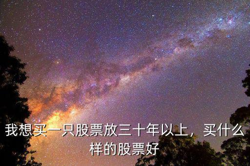 我想買一只股票放三十年以上，買什么樣的股票好