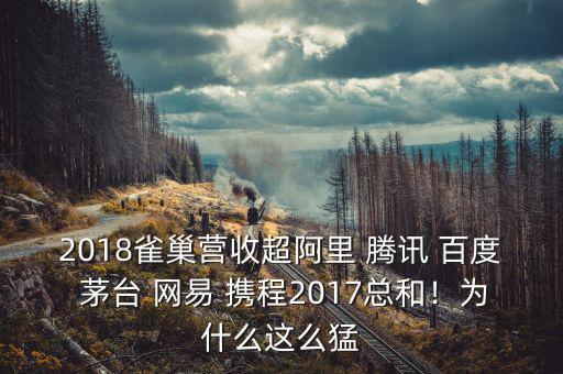 2018雀巢營收超阿里 騰訊 百度 茅臺 網(wǎng)易 攜程2017總和！為什么這么猛