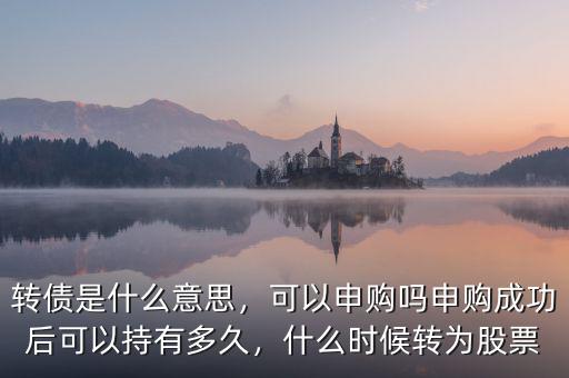轉(zhuǎn)債是什么意思，可以申購(gòu)嗎申購(gòu)成功后可以持有多久，什么時(shí)候轉(zhuǎn)為股票