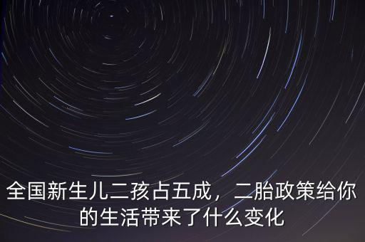 全國新生兒二孩占五成，二胎政策給你的生活帶來了什么變化