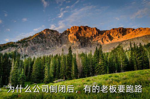 為什么公司倒閉后，有的老板要跑路