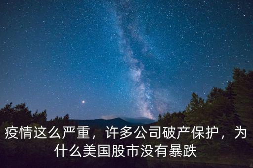 疫情這么嚴(yán)重，許多公司破產(chǎn)保護(hù)，為什么美國股市沒有暴跌