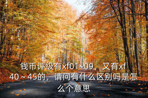 錢幣評級有xf01~09，又有xf40～45的，請問有什么區(qū)別嗎是怎么個意思