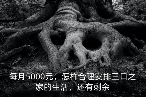 每月5000元，怎樣合理安排三口之家的生活，還有剩余