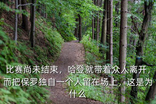 比賽尚未結束，哈登就帶著眾人離開，而把保羅獨自一個人留在場上，這是為什么
