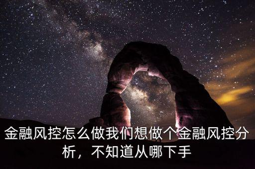 金融風(fēng)控怎么做我們想做個(gè)金融風(fēng)控分析，不知道從哪下手