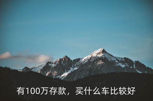 存款有一百萬能買什么車,有100萬存款