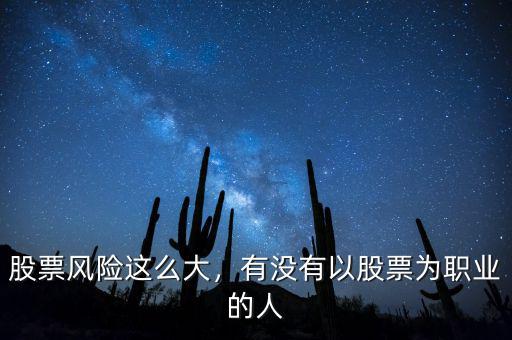 股票風(fēng)險(xiǎn)這么大，有沒(méi)有以股票為職業(yè)的人