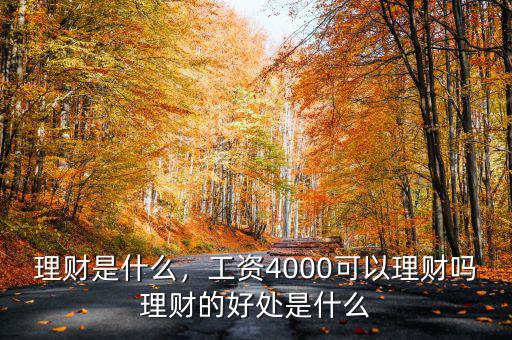 理財是什么，工資4000可以理財嗎理財?shù)暮锰幨鞘裁? class=