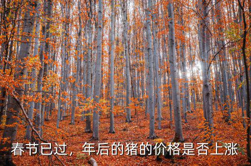 春節(jié)已過(guò)，年后的豬的價(jià)格是否上漲