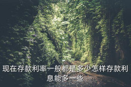 今年的存款利率是多少,怎樣存款利息能多一些