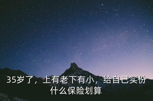35歲了，上有老下有小，給自己買份什么保險(xiǎn)劃算