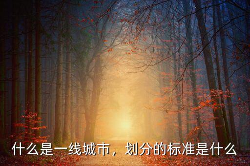 什么是一線城市，劃分的標(biāo)準(zhǔn)是什么