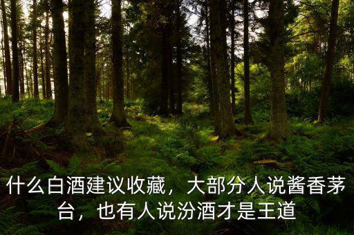 什么白酒建議收藏，大部分人說醬香茅臺，也有人說汾酒才是王道