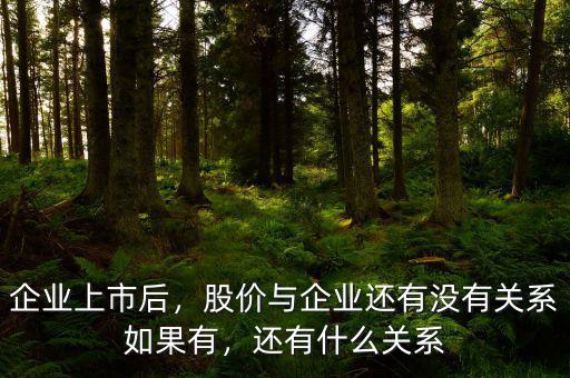 企業(yè)上市后，股價(jià)與企業(yè)還有沒有關(guān)系如果有，還有什么關(guān)系