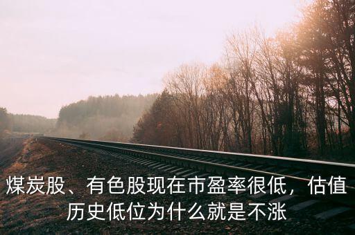 煤炭股、有色股現(xiàn)在市盈率很低，估值歷史低位為什么就是不漲