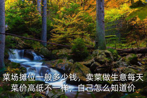 菜場(chǎng)攤位一般多少錢，賣菜做生意每天菜價(jià)高低不一樣，自己怎么知道價(jià)
