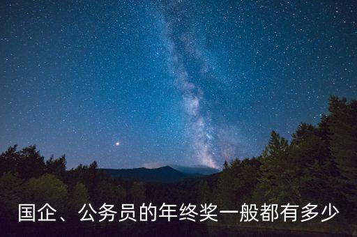 國(guó)企、公務(wù)員的年終獎(jiǎng)一般都有多少