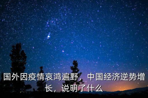 國外因疫情哀鴻遍野，中國經(jīng)濟(jì)逆勢增長，說明了什么