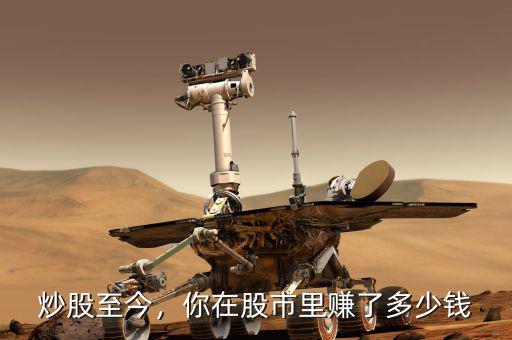 炒股至今，你在股市里賺了多少錢