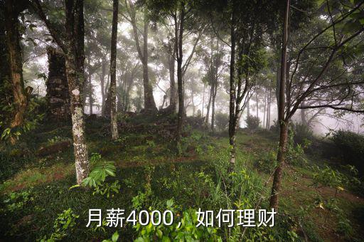 月薪4000，如何理財(cái)