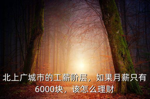北上廣城市的工薪階層，如果月薪只有6000塊，該怎么理財(cái)