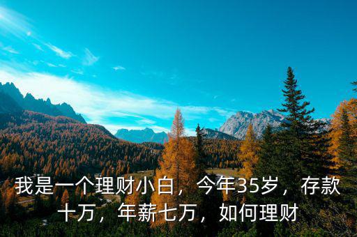 我是一個(gè)理財(cái)小白，今年35歲，存款十萬，年薪七萬，如何理財(cái)