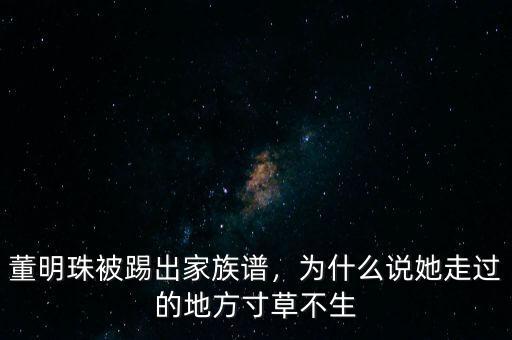 董明珠被踢出家族譜，為什么說她走過的地方寸草不生