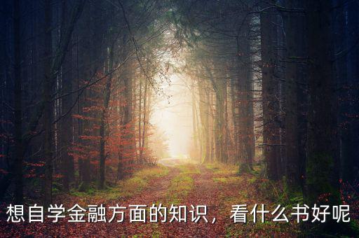 想自學(xué)金融方面的知識，看什么書好呢