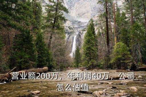 營業(yè)額200萬，年利潤40萬，公司怎么估值